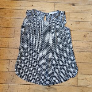 LOFT Black & White Sunburst Print Tank